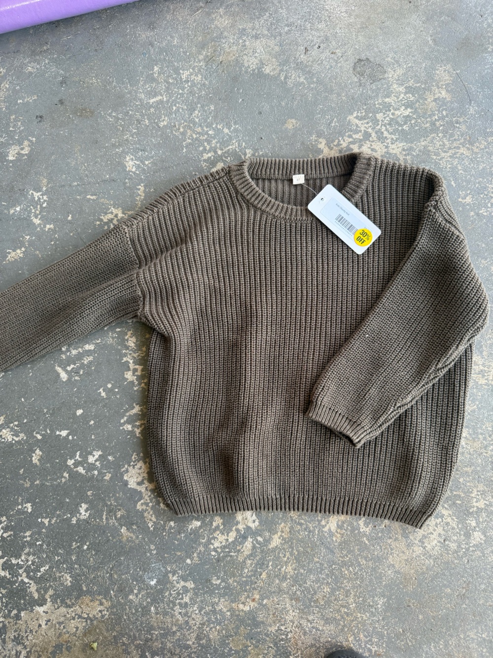 Unisex kids oversized Knit Sweater in